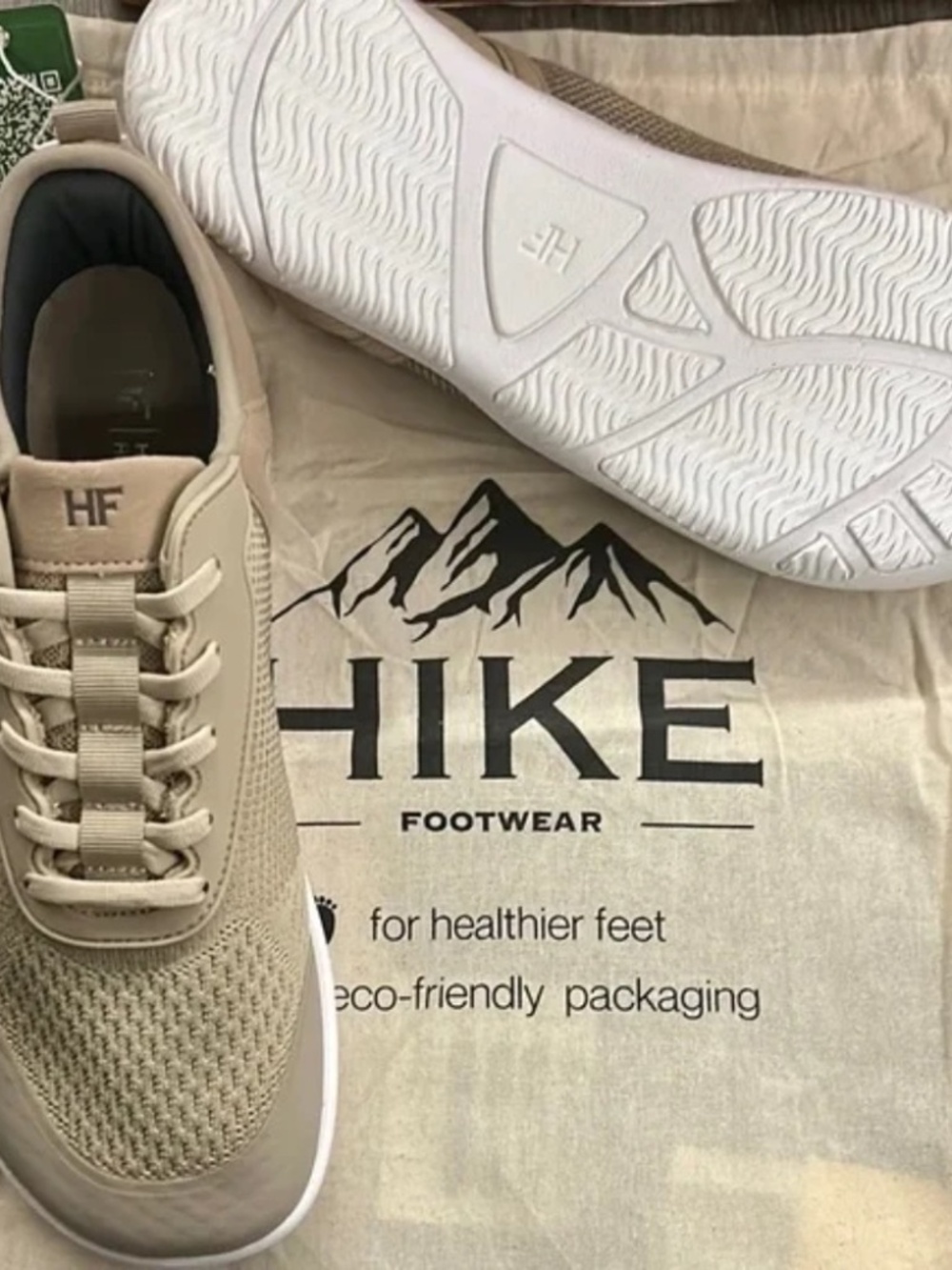 NWT HIKE Footwear Stride (Unisex) Sneaker Beige Barefoot Size EU 41 US W10